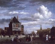 Jacob van Ruisdael The Dam with the weigh house at Amsterdam oil painting